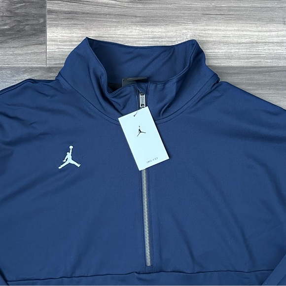 Nike Air Jordan Dri-Fit 1/2 Half Zip Men’s 3XLT Navy Blue Fleece Lined Jacket - Picture 2 of 7